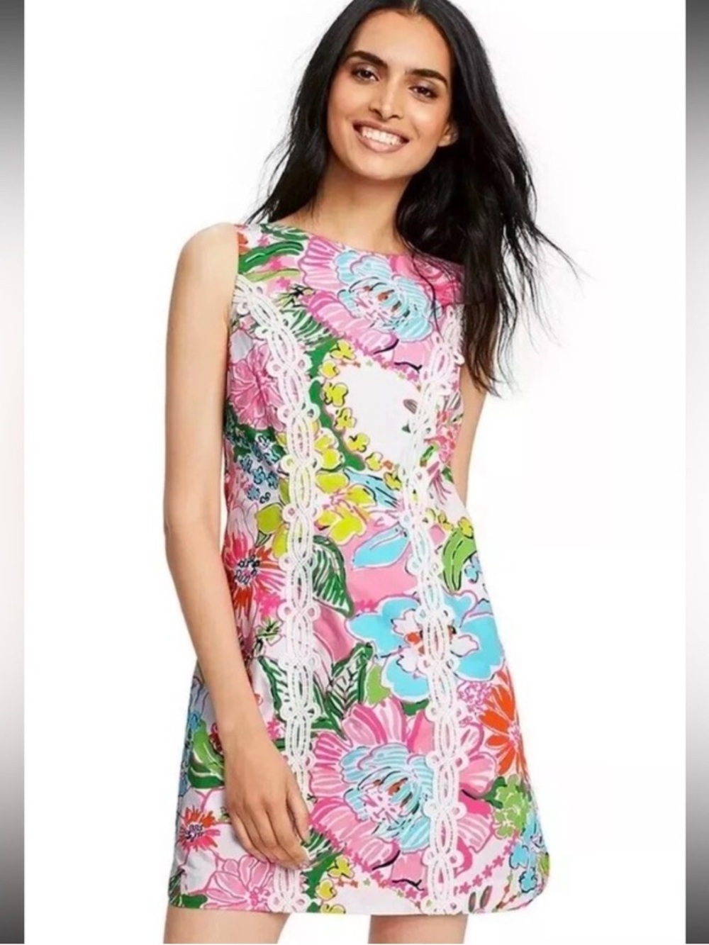 Lilly Pulitzer for Target Nosey Posey Floral Shift Dress-Colorful-Women 2 NWOT